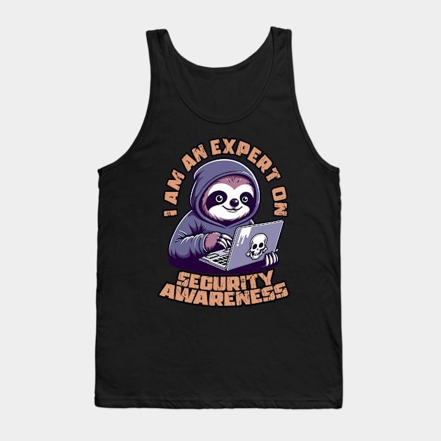 Security Awareness Hacker Sloth Tank Top by MoDesigns22 